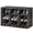 Black, variant on Shoe Storage Bench, Cubby Shoe Rack with 9 Cubbies, 3-Tier Wood Shoe Rack Organizer, Shoe Organizer Cabinet for Entryway, Hallway, Closet and Garage, Brown
