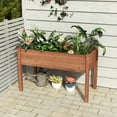 thumbnail image 5 of 48x24x30 inch Raised Garden Bed with Legs, Elevated Wooden Planter Box Stand for Vegetables, Flowers, Herbs, Outdoor Patio Deck Grow Box with Protective Liner, 5 of 14