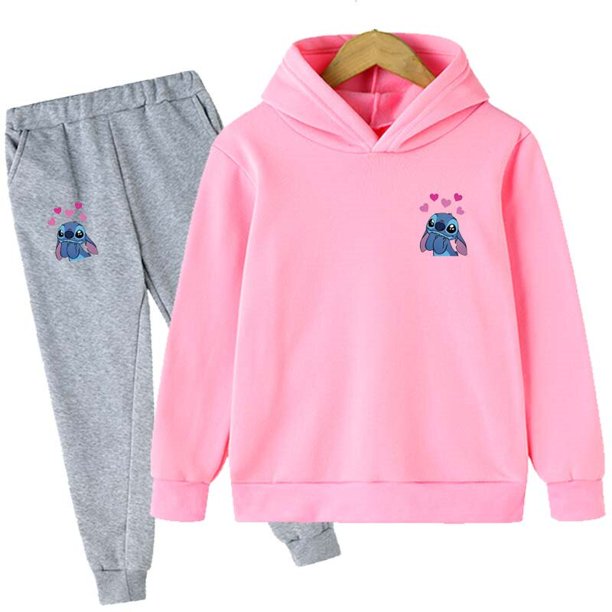 Conjuntos de suéter con capucha de punto para niños 2022 nuevo otoño y primavera niños niñas sudaderas de algodón pantalones trajes Stich Casual Suits130cm Gao Jinjia LED