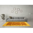 thumbnail image 3 of Ahgly Company Indoor Square Oriental Yellow Traditional Area Rugs, 4' Square, 3 of 4