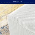 thumbnail image 5 of Subrtex Stretch Oversize Spandex Ottoman Cover Rectangle Footstool Cover Foot Rest Stool Home decor(XL,Off-White), 5 of 6