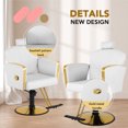 thumbnail image 5 of Salon Chair for Hair Stylist, Reclining Hair Styling Chair, Barber Chair for Barbershop, All-Purpose Salon Chair Heavy Duty Hydraulic Pump 360° Swivel, 90°-135° Recline, Beauty Salon Equipment, 5 of 6