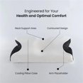 thumbnail image 3 of Ergonomic Cervical Support Memory Foam Pillow – Neck Pain Relief, Non-Collapse Design for Home & Travel Black, 3 of 7