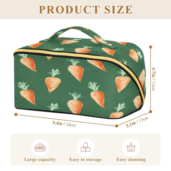 Iauyy Rhombus Cosmetic Bag with Handle Large Capacity Luxury Twill Travel Makeup Bag ,Fruity Aroma