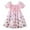 Pink, variant on Toddler Kids Girls Party Dress Cute Floral Front Puff Sleeve Summer Flared Dress