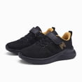 thumbnail image 2 of NOLDARES Kids Sneakers Running Lightweight, Breathable knit upper, Hook-and-loop, Cushioned foam insole, Boys Girls athletic tennis shoes(Black,13), 2 of 9
