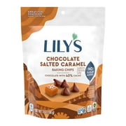 Lily's Chocolate Salted Caramel Flavored No Added Sugar Baking Chips, Bag 7 oz