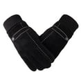 thumbnail image 2 of Xinyolin 1 Pair Breathable Cycling Gloves Cold Proof Faux Leather Winter Gloves With Anti Slip Particles for Men, 2 of 8