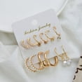 thumbnail image 4 of Segolike 9 Pairs Earrings Ear Cuff Glass Rhinestone Set for Women Jewel Stylish Accessories Durable, 4 of 8