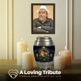 thumbnail image 3 of Yatskia Colorful Sparrow with Blossoms Decorative Large Funeral Urns for Human Ashes Adult Mother and Father, Cremation Urn for Ashes Adult Male, (Monar Large, 10 Inch), 3 of 7