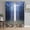 Navy Blue, variant on Sheer Curtains 45 Inch Length 2 Panels Set for Kitchen, Light Blue Ocean Waves Semi Sheer Curtains for Windows, Summer Beach Coastal Abstract Voile Window Treatments Rod Pocket Curtain