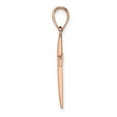 thumbnail image 5 of Auriga Fine Jewelry 14K Rose Gold Polished Beveled Cross Charm for Women (L - 25.3mm, W - 14mm), 5 of 6