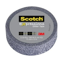 3M Expressions Glitter Tape, .59 in x 196 in, Platinum