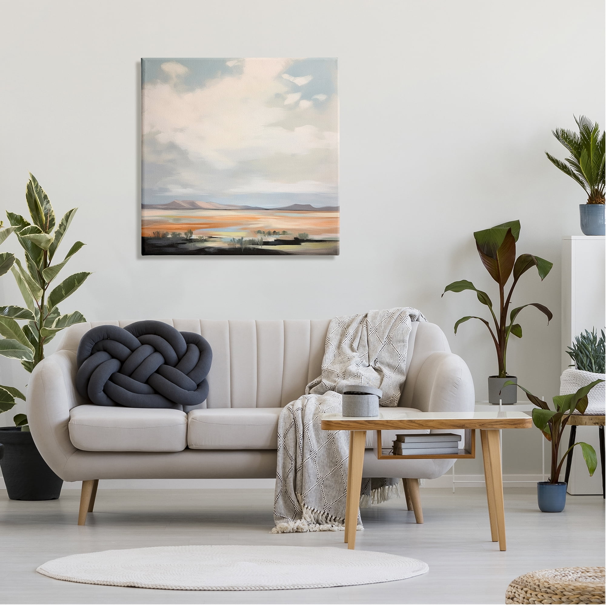 Stupell Industries Desert Nature Painting Landscape Painting Gallery Wrapped Canvas Art Print Wall Art, 30 x 30