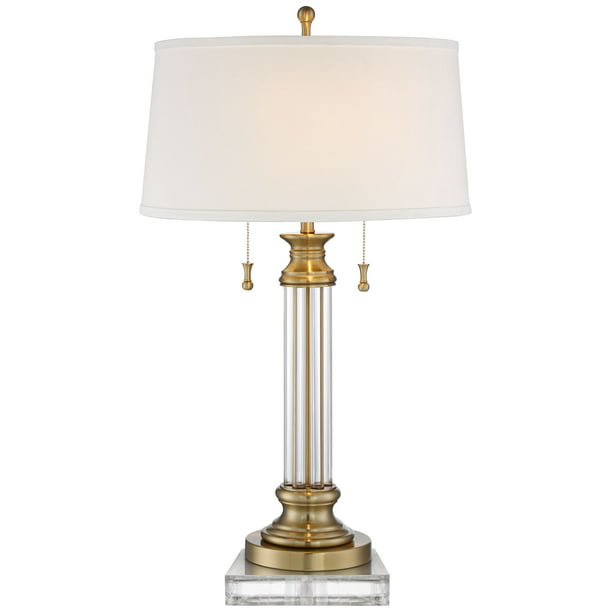 Vienna Full Spectrum Traditional Table, Square Antique White Table Lamp