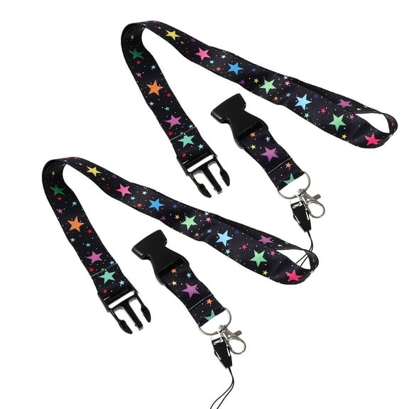 UPKOCH 2Pcs Multi-function Phone Strap Long Strip Black with Removable Holder for Office School