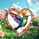 thumbnail image 1 of pstuiky Colgante de cristal con forma de corazón volador en 2D para ventana o pared., 1 of 4