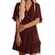 thumbnail image 1 of SAYOO , vestido de chifón de verano para mujer, vestido informal de media manga con cuello en V y estampado de puntos de Color sólido para fiesta SAYOO  Moda, 1 of 9