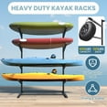 thumbnail image 6 of ‎Noliven 4 Layer Kayak Storage Rack, Heavy Duty Kayak Racks for Outdoor Storage, Kayak Stand for Garage, Kayak Storage Rack & Canoe Rack for Kayak, Canoe, Surfboard, Paddleboard, 6 of 7
