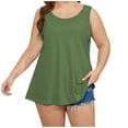 thumbnail image 1 of Chbgutlmr Débardeurs Grande Taille pour Femmes Col Rond Sans Manches Couleur Unie Basique Été Décontracté Confortable, 1 of 8