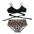 thumbnail image 4 of Women‘s Cross Bikini Set High Waist Wrap Two Piece Tummy Control Bathing Suits Push Up Swimsuits, 4 of 6
