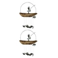 thumbnail image 4 of Bewildely Carillón de viento Estructura de hierro Campana colgante Decoración de jardín Accesorios para el hogar Decoraciones de patio Adorno 1 persona 2Conjunto, 4 of 6