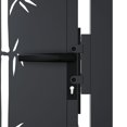 thumbnail image 5 of vidaXL Garden Gate Anthracite 105x205 cm Steel Bamboo Design, 5 of 5