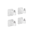 thumbnail image 1 of Yuarrent 4 piezas ganchos para colgar en la pared adhesivo fuerte pegatinas sin costura auricular ropa puerta foto reloj colgador para oficina en casa Almacenamiento y organización del hogar Blanco Yuarrent HA079961-02, 1 of 6
