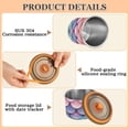 thumbnail image 5 of Mermaid Gradient Color Airtight Coffee Bean Canister 17oz Food Storage Containers with Lids For Gournd, Tea, Sugar, Flour, Rice, Cereal, Candy Cookie Jar, 5 of 8