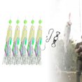 thumbnail image 1 of 5x aparejos de pesca luminosos anzuelos de pesca señuelos anzuelos de acero alto en carbono señuelo de pescado gancho de cuerda para caballa salmón , 27.5 mm x 13 mm 275 mm x 13 mm shamjiam Aparejos de pesca luminosos, 1 of 8