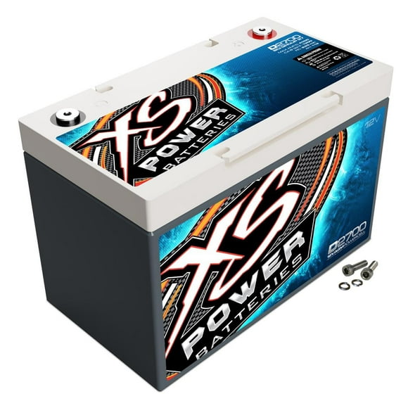 XS Batteries Battery D2700 D Series; Group 27 AGM Absorbent Glass Mat; 12 Volt; 4300 Max Amps; Top M6 Terminal; 12.09 Inch Length; 6.65 Inch Width; 8.31 Inch Height; 1300 Cranking Amps