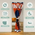 thumbnail image 2 of Erosebridal American Football Door Curtain For Doorways 42x80, Soccer Sports Black Out Curtain, Orange Navy, Denver, 2 of 5