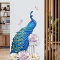 thumbnail image 4 of Creative Blue Peacock Wall Sticker Removable Wall Decor, 4 of 5