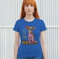 thumbnail image 3 of Tee Hunt in My Mind I'm Six Foot Five T-Shirt Dean Russo Chihuahua Women's T-Shirt Tee, Blue, Large, 3 of 5