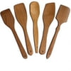 Nonstick Wooden Spoons For Cooking 5 Premium Hard Wood Cooking Utensils Healthy and Natural Wooden Spatula Set Strong and Solid