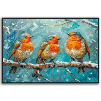 Bird Canvas Art Robin Wall Decor Bird Wall Art For Livingroom Bedroom Office