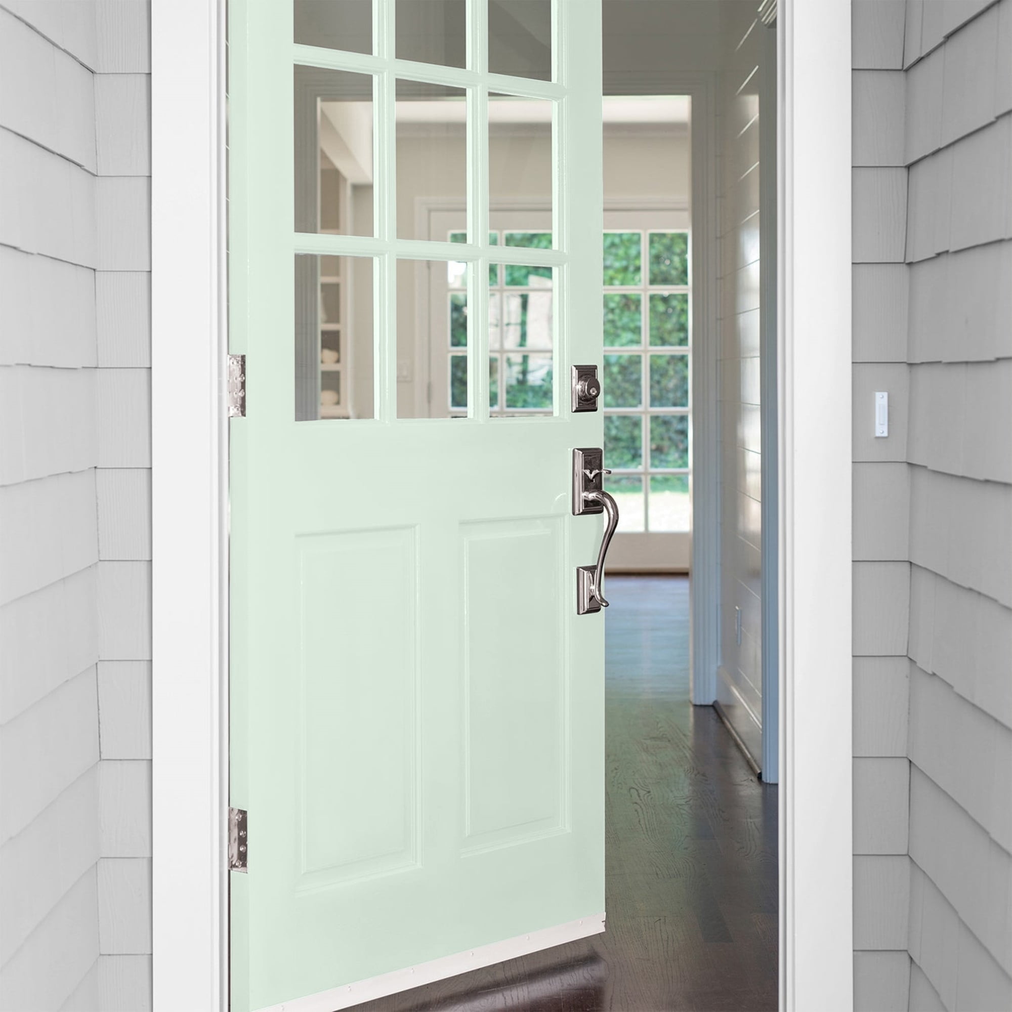Glidden Fundamentals Tint of Green / Green, Satin Exterior Paint, 5 Gallon