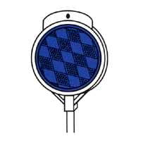 Post Reflector - HY-KO DM100B48 Driveway Marker, Aluminum Post, Blue Reflector 24 Pack
