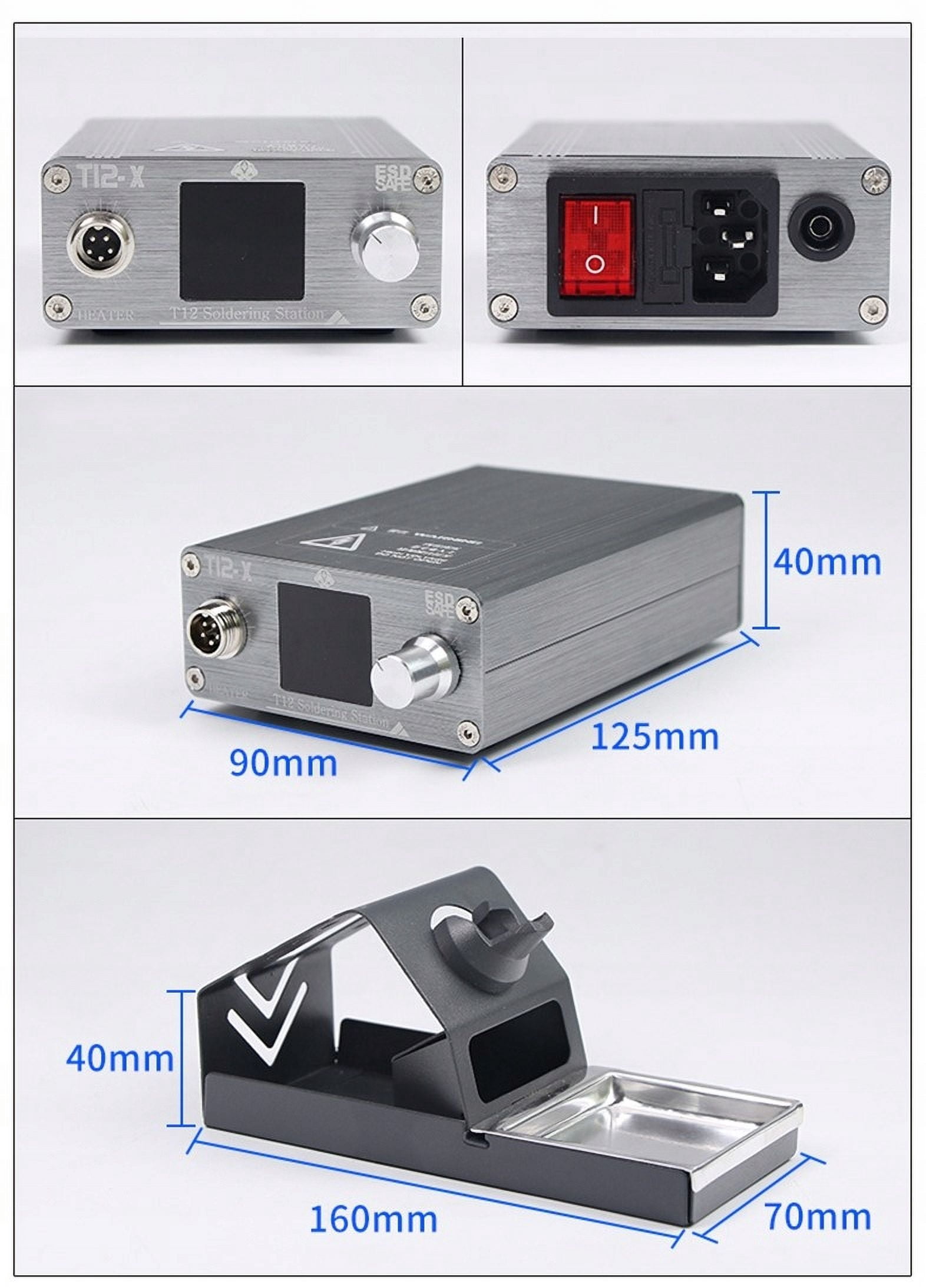 T12-X electric soldering iron with adjustable temperature for mobile phone repair, flying wire welding tool, soldering station