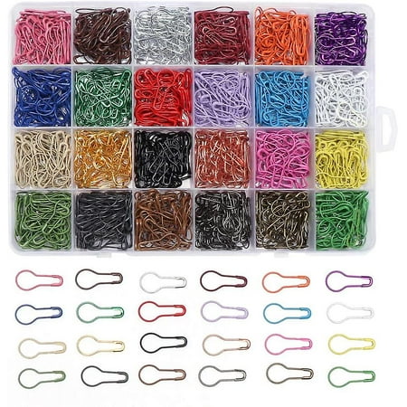 100pcs Bulb Safety Pins, Metallo Zucca Perni di Sicurezza Pin Piccola Calabash Pins Abbigliamento Tag Pins Pin Pin Bulb Punto Segnacciatori con Scatola per Cucire Fai Te Maglieria