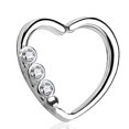 thumbnail image 2 of Nose Piercing Ring,1pcs Heart Shaped Zircons Nose Piercing Zircon Nose Ring Unparalleled Experience, 2 of 12