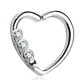 thumbnail image 1 of 1 Uds. De circonitas en forma de corazón, anillo de cobre para nariz, Piercing para el cuerpo electrochapado, joyería, 1 of 5