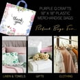thumbnail image 3 of Bolsas de plástico moradas Q Crafts Floral Thank You, paquete de 50, 3 of 5