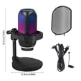 thumbnail image 3 of Dvkptbk USB Desktop Microphone Condenser Microphone with Noise Reduction Function Suitable for Mobile Phone Recording Dubbing and Live Streaming Electronics, 3 of 6