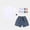White, variant on LJEFF Girls Paperbag Waist Denim Shorts, Buttons Cuffed Hem Pocketed High Waist Shorts for Kids Pink Size 5 T