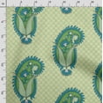 thumbnail image 3 of Soimoi Asian Paisley Printed, Cotton Satin Spandex, Sewing Fabric by The Yard 54 Inch Wide, Decorative Fabric for Dresses and Home Accents, Light Green, 3 of 5