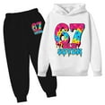 thumbnail image 6 of Kids Outfits Set 6 7 Six Seven Letter Outfits Set Comfortable Child Toddler Boys Girls Long Sleeve Solid Warm Hoodie Pullover Tops Pants Kids Outfits Sweat Suit White 150(11-12 Years), 6 of 8