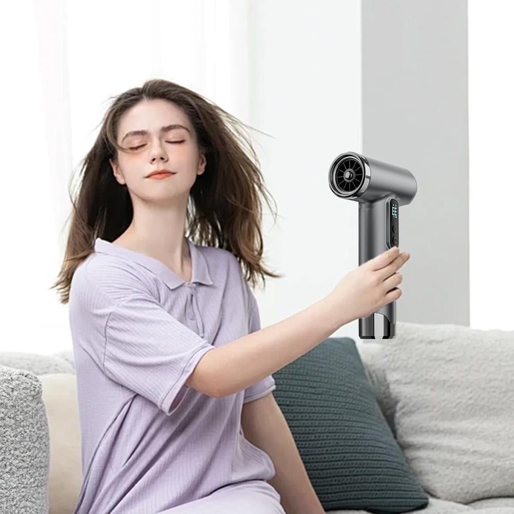 Cordless Hair Dryer with USB Charging, 3-Speed Wind and Temperature Adjustment, Suitable for Travel and Outdoor Use