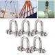 thumbnail image 1 of Paquete de 5 Sujetadores de Anillo en D Cargador de 100 Kg Anillo de Amarre de Anclaje de Anillos en D Sujetador de Gancho INOX Se Utiliza para Remolcar Pesos Pesados ANGGREK Otros, 1 of 8