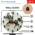 thumbnail image 3 of Artistic Iron Horse Wall Clock Unique Home Decor 10-Inch Silent Wooden Wall Clock, Battery Operated (AA Batteries Not Included), Artistic Home Decor, 3 of 7